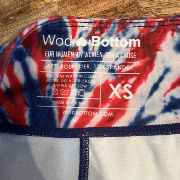 WodBottom American flag tie die workout shorts- XS - Picture 3 of 3